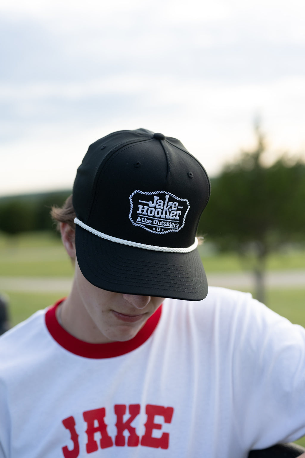 Black Rope Band Cap