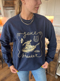 Navy Cowboy Crewneck