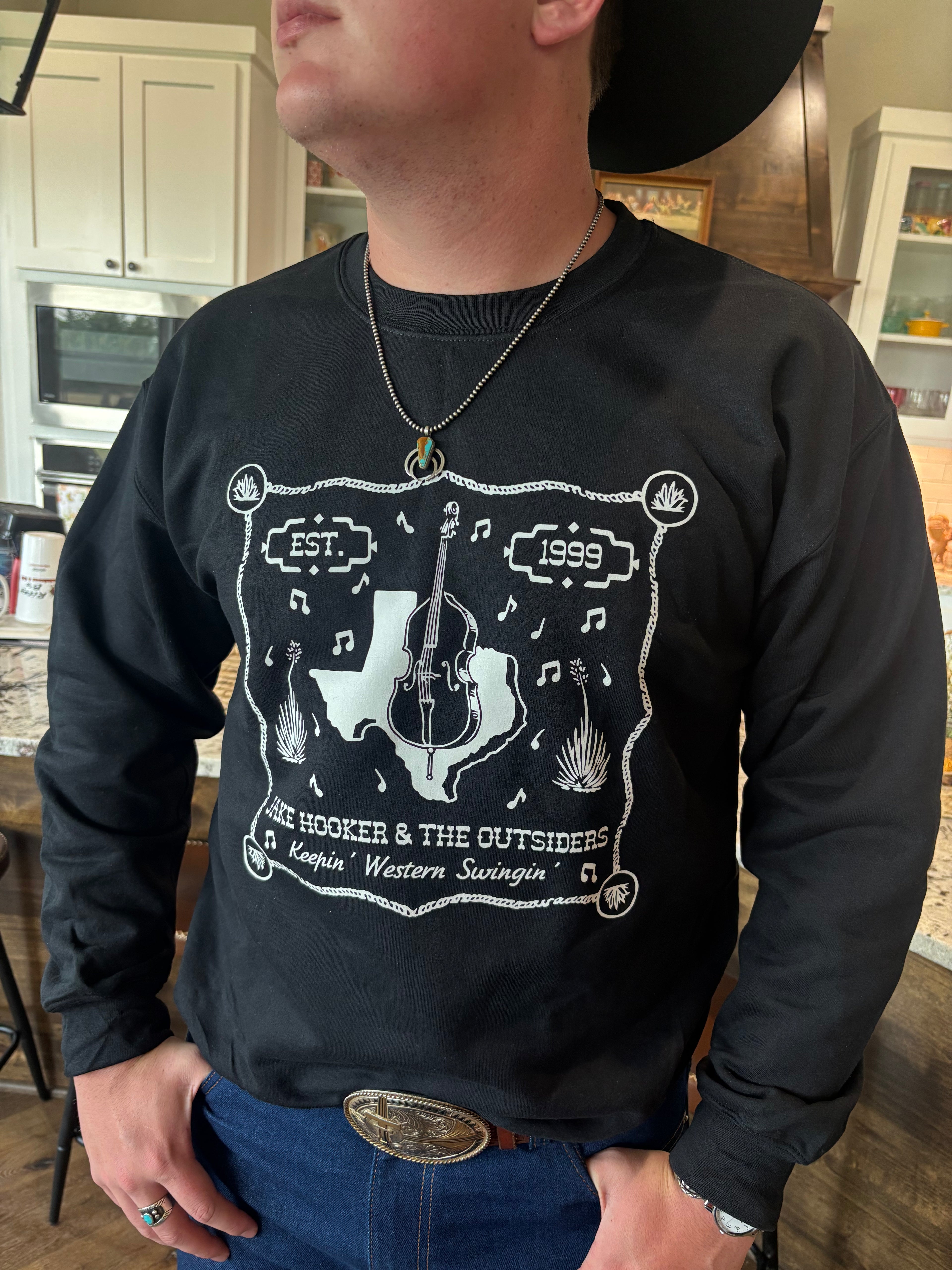 Black Texas Crewneck